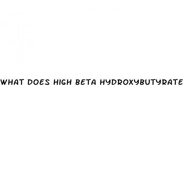 what does high beta hydroxybutyrate mean