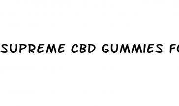 supreme cbd gummies for diabetes