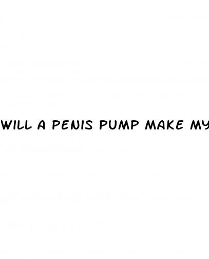will a penis pump make my dick bigger