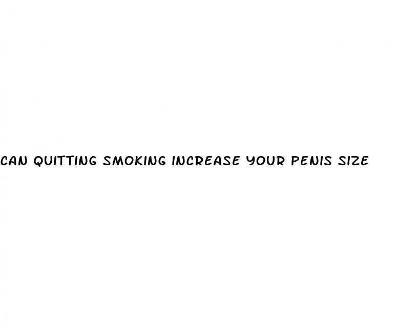 can quitting smoking increase your penis size