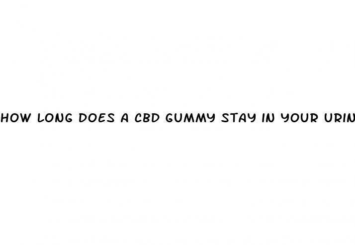 how long does a cbd gummy stay in your urine
