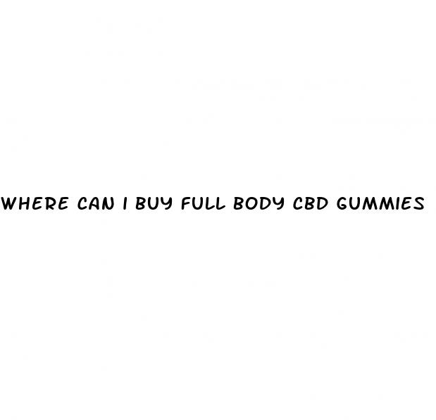 where can i buy full body cbd gummies