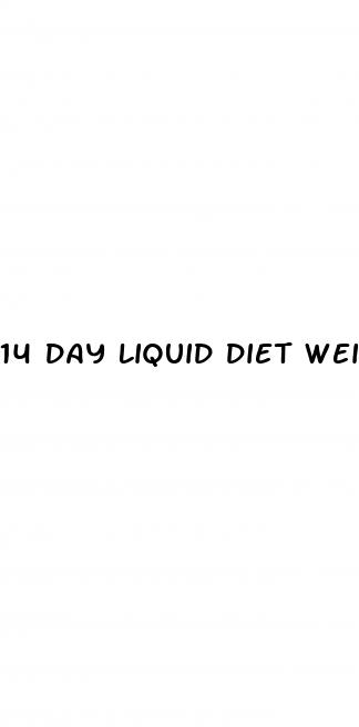 14 day liquid diet weight loss plan