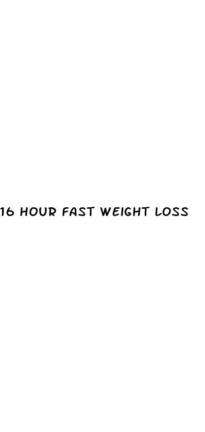 16 hour fast weight loss