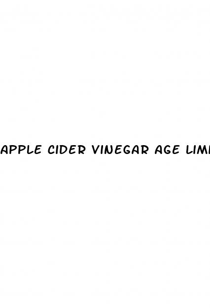 apple cider vinegar age limit