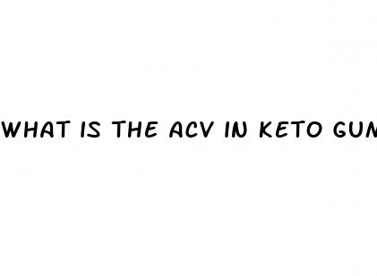 what is the acv in keto gummies