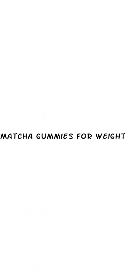 matcha gummies for weight loss