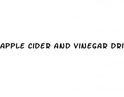 apple cider and vinegar drink