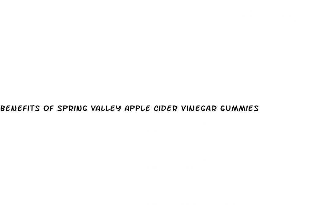 benefits of spring valley apple cider vinegar gummies