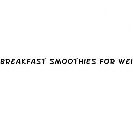 breakfast smoothies for weight loss