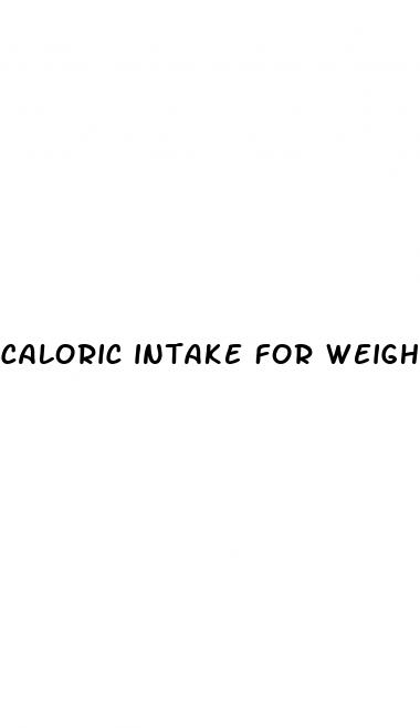 caloric intake for weight loss