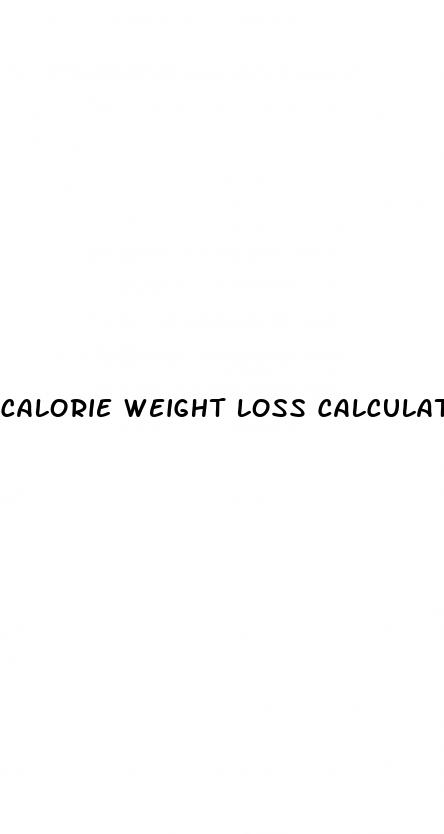 calorie weight loss calculator