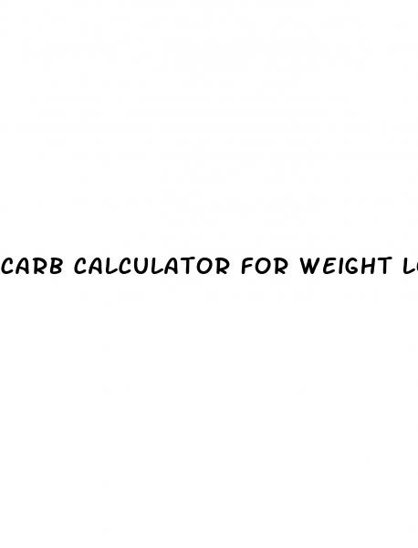 carb calculator for weight loss