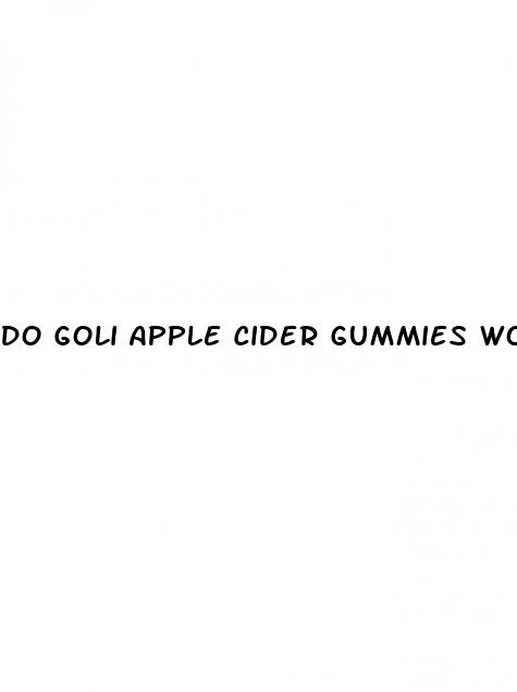 do goli apple cider gummies work for weight loss