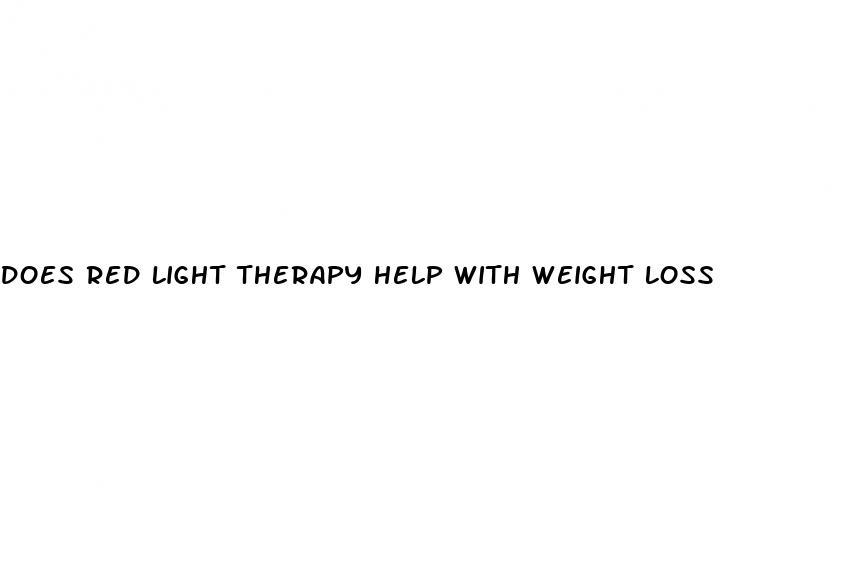 does red light therapy help with weight loss