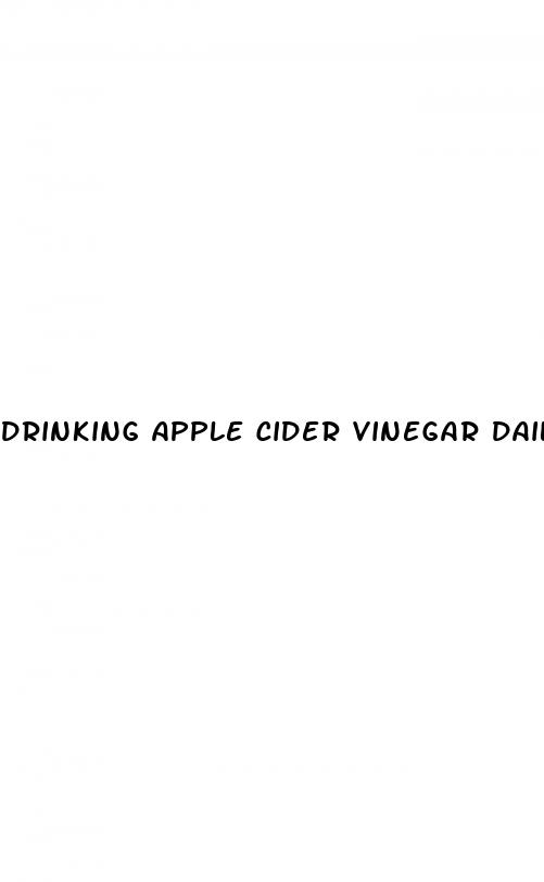 drinking apple cider vinegar daily