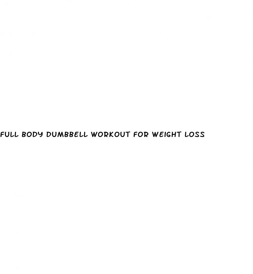full body dumbbell workout for weight loss