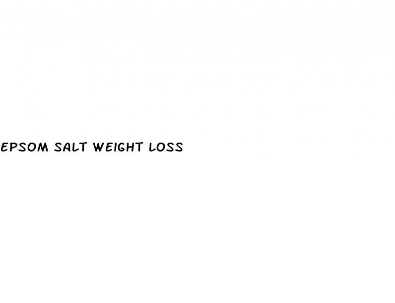 epsom salt weight loss