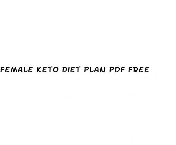 female keto diet plan pdf free