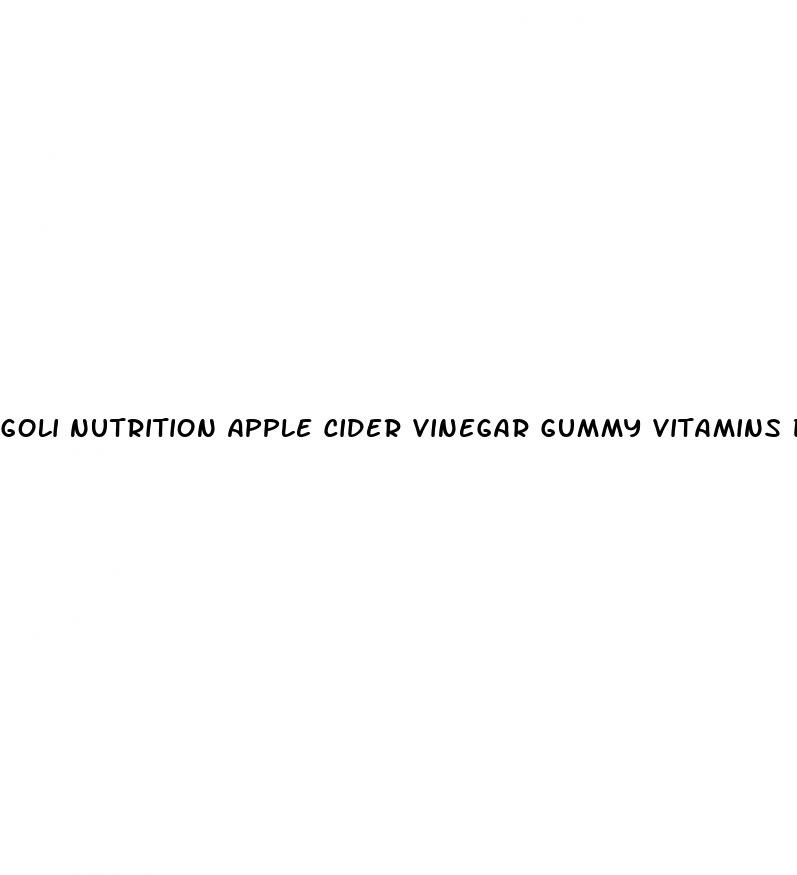 goli nutrition apple cider vinegar gummy vitamins details