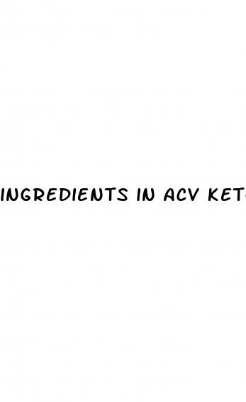 ingredients in acv keto gummies