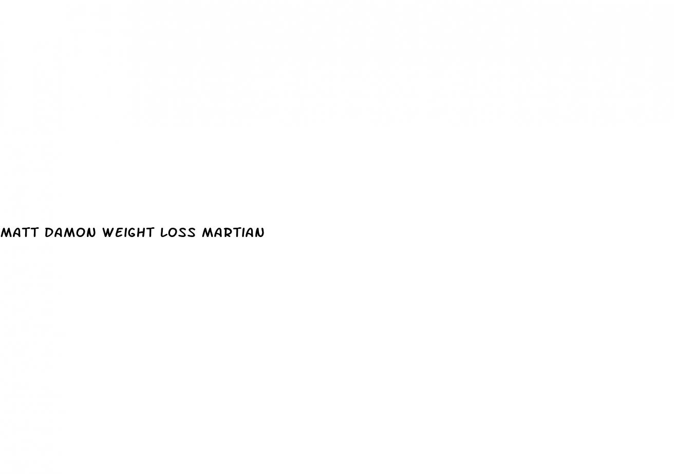 matt damon weight loss martian