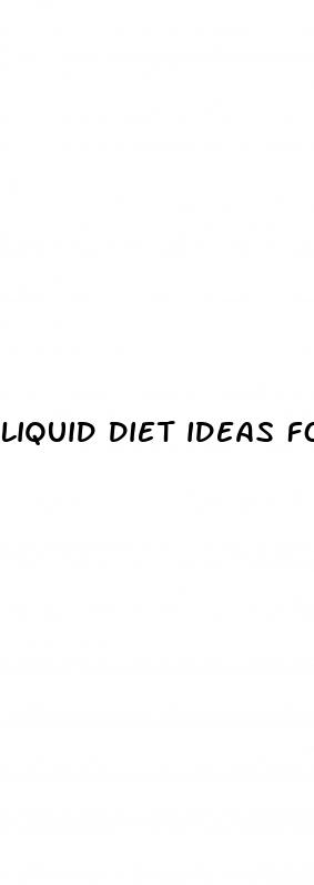 liquid diet ideas for weight loss