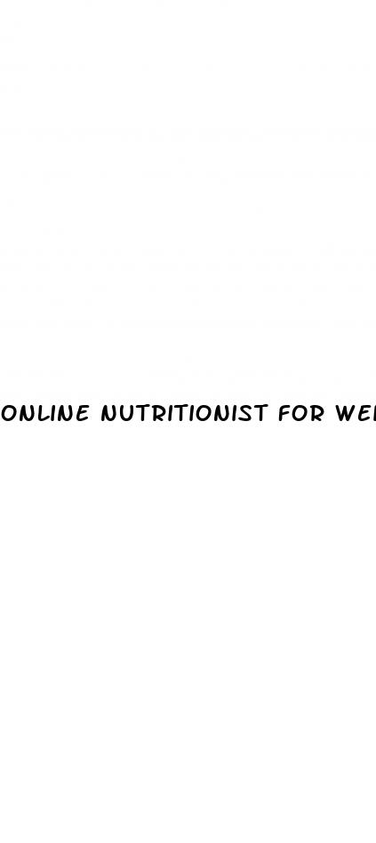 online nutritionist for weight loss