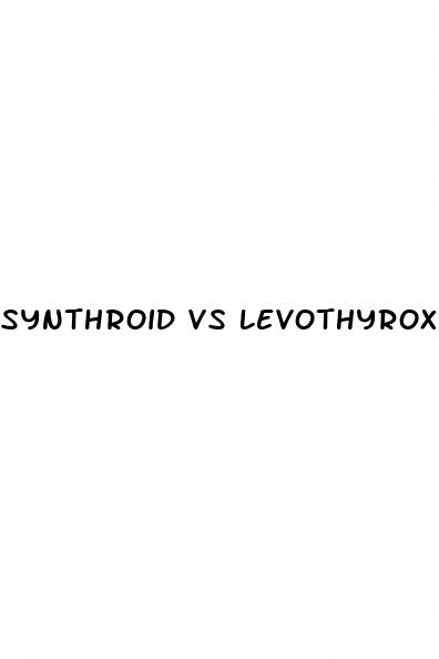 synthroid vs levothyroxine weight loss