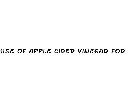 use of apple cider vinegar for weight loss