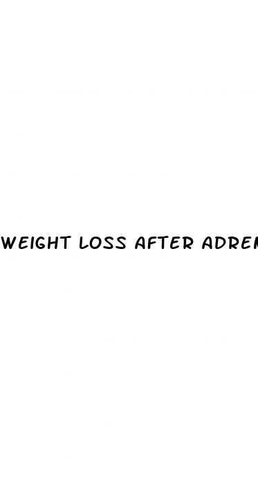 weight loss after adrenal gland removal