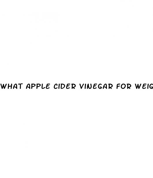 what apple cider vinegar for weight loss