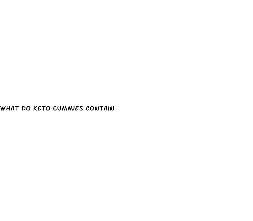 what do keto gummies contain