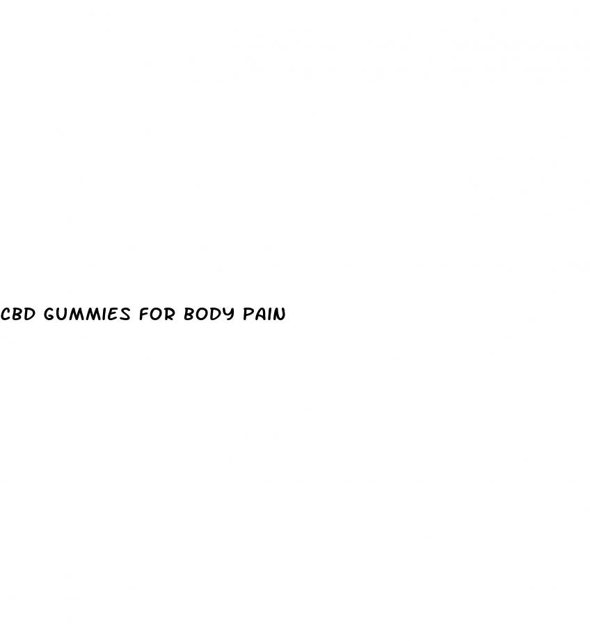 cbd gummies for body pain