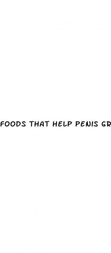 foods that help penis growth
