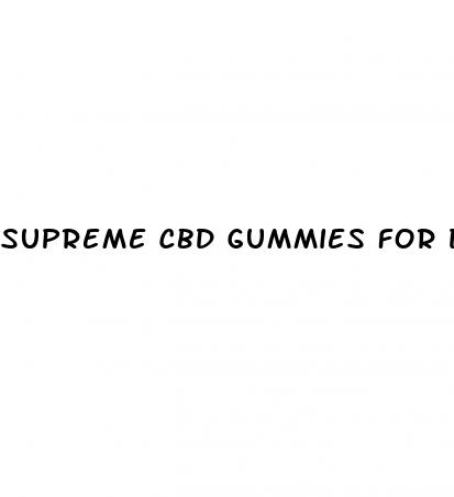 supreme cbd gummies for diabetics