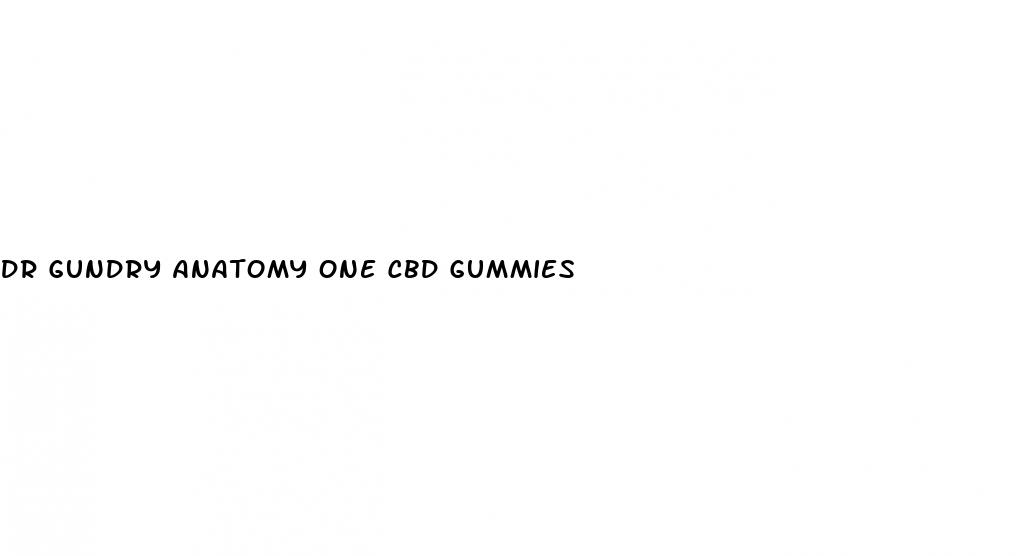 dr gundry anatomy one cbd gummies