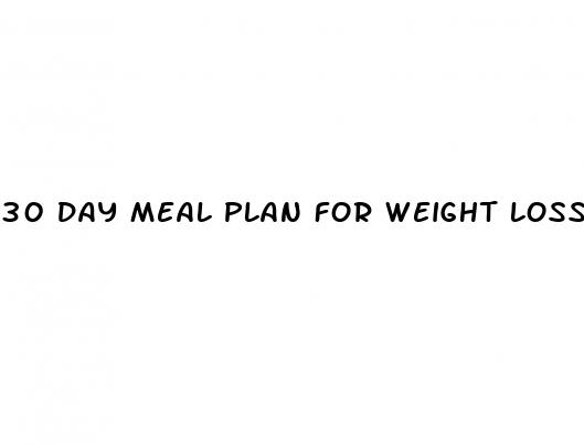30 day meal plan for weight loss pdf