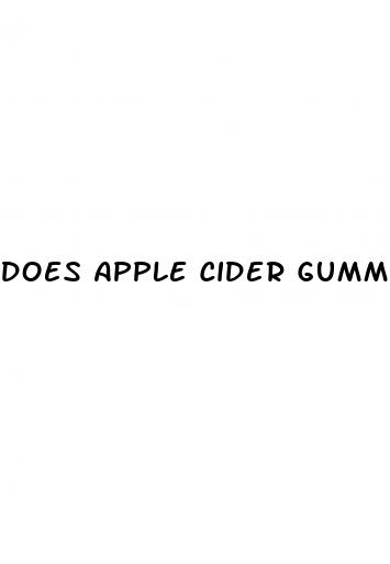 does apple cider gummies work