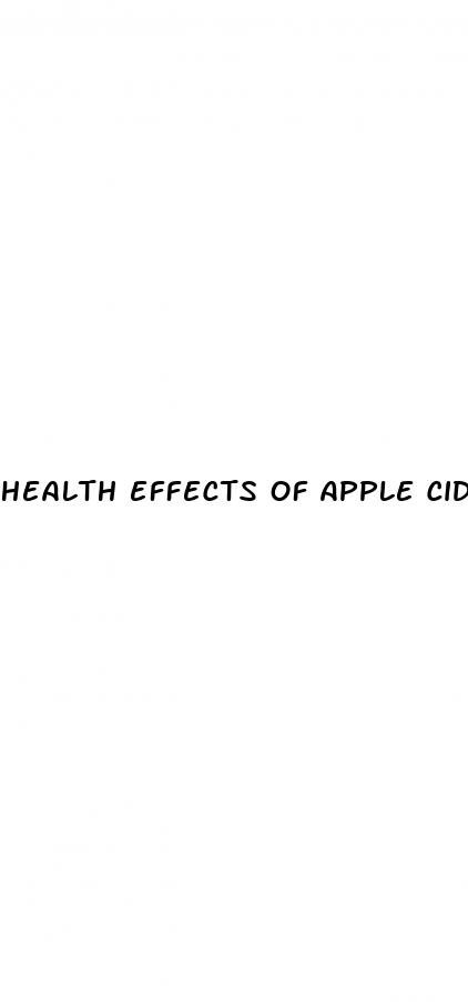 health effects of apple cider vinegar