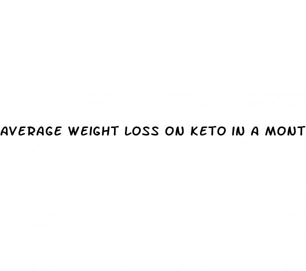 average weight loss on keto in a month