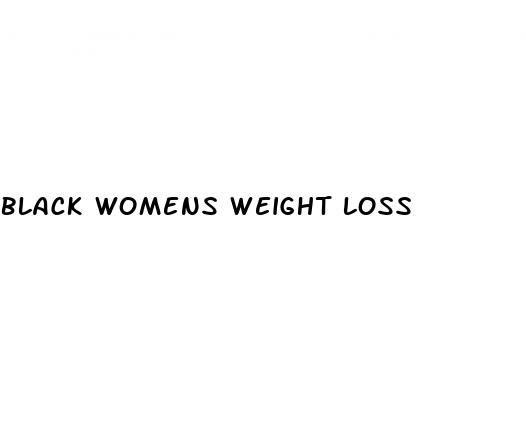 black womens weight loss