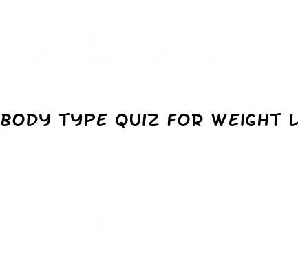 body type quiz for weight loss
