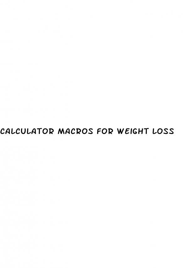 calculator macros for weight loss