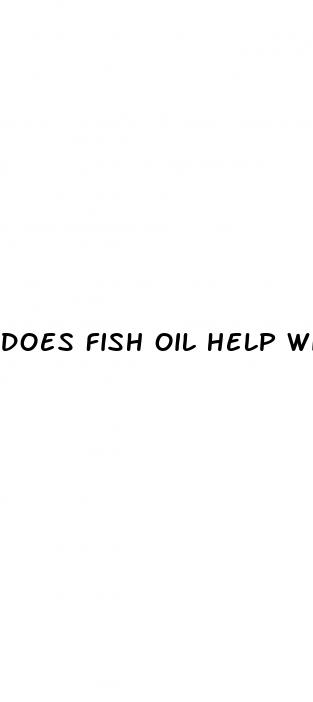 does fish oil help with weight loss