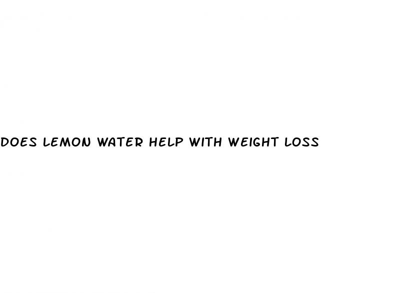 does lemon water help with weight loss