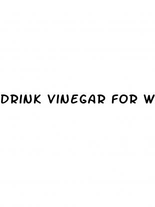 drink vinegar for weight loss