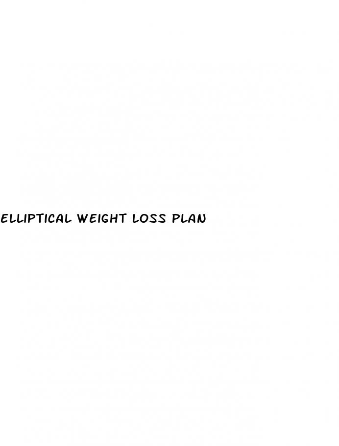 elliptical weight loss plan