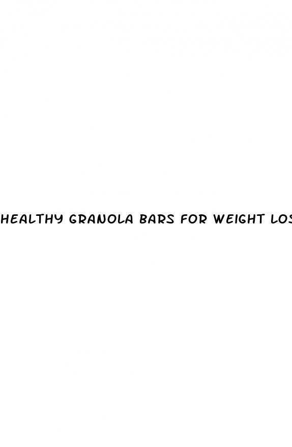 healthy granola bars for weight loss
