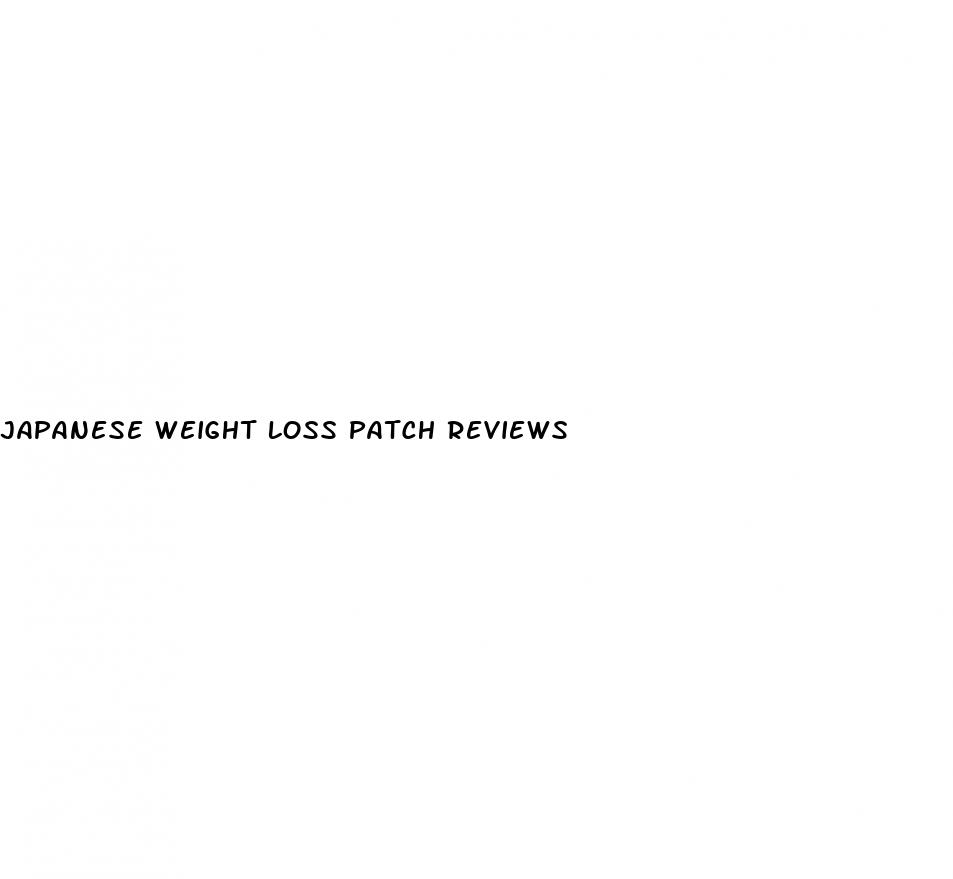 japanese weight loss patch reviews